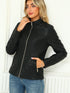 Damen Kunstlederjacke - PU-Motorradjacke für die Herbstsaison
